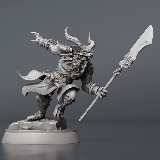 3D Printed STL Miniatures Borock 28 - 32mm War Gaming D&D - 3D Printing Boss 