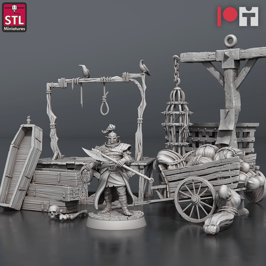 3D Printed STL Miniatures Bugbear Hangman 28 - 32mm War Gaming D&D - 3D Printing Boss 