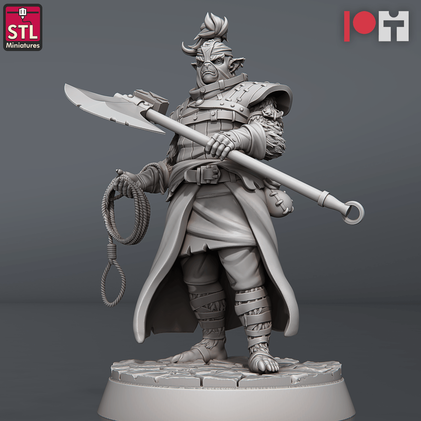 3D Printed STL Miniatures Bugbear Hangman 28 - 32mm War Gaming D&D - 3D Printing Boss 