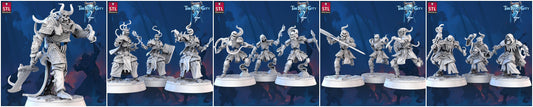 3D Printed STL Miniatures Burning Skeleton Set The Frost City 2 28 - 32mm War Gaming D&D - 3D Printing Boss 
