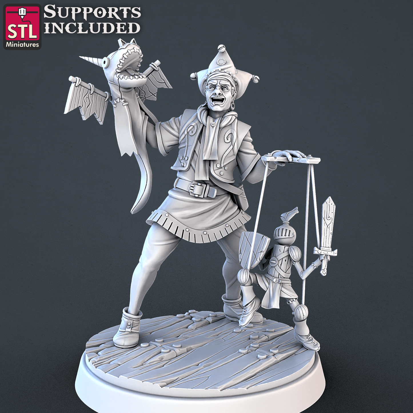 3D Printed STL Miniatures Carnival Vol 2 Set | 28 - 32mm War Gaming D&D - 3D Printing Boss 