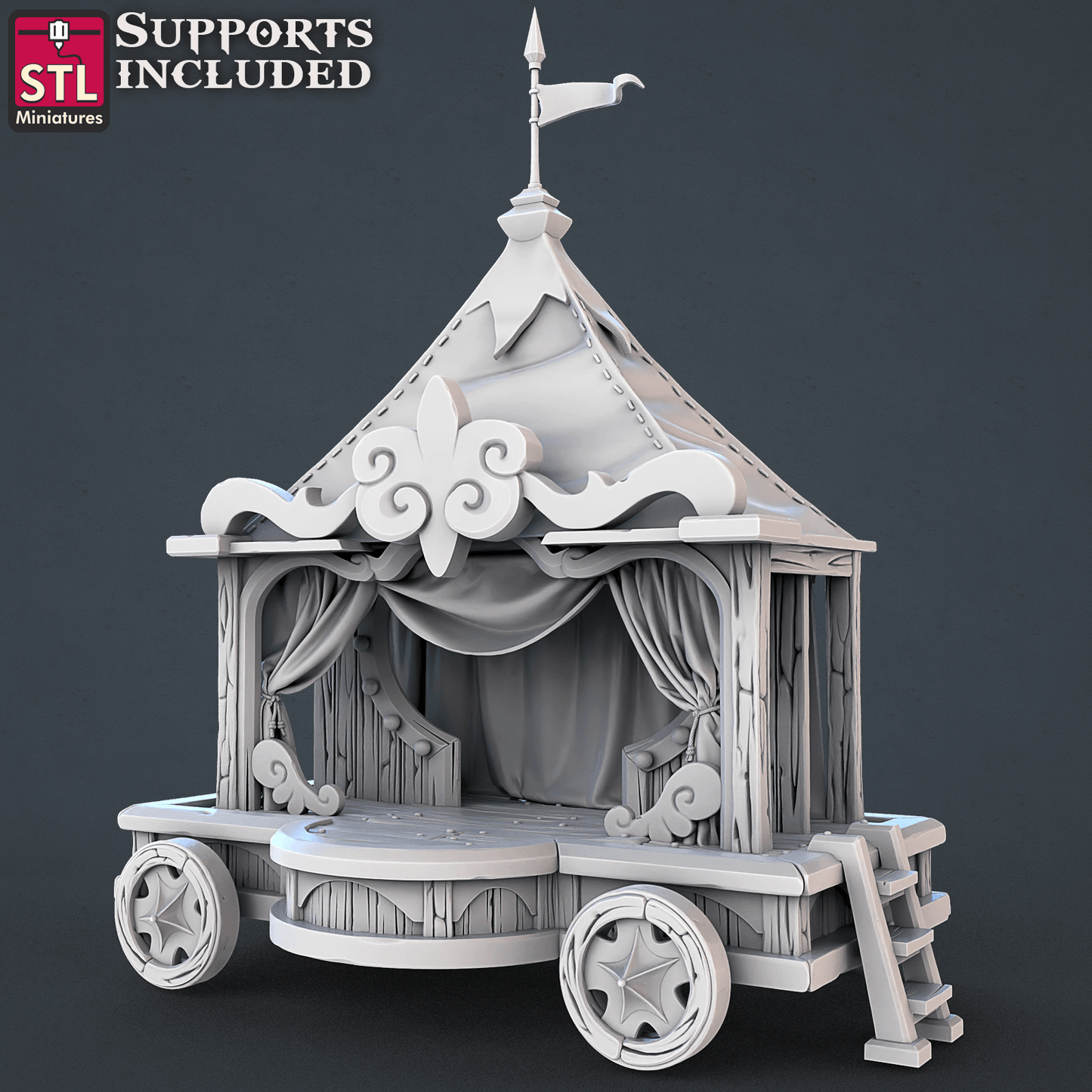 3D Printed STL Miniatures Carnival Vol 2 Set | 28 - 32mm War Gaming D&D - 3D Printing Boss 