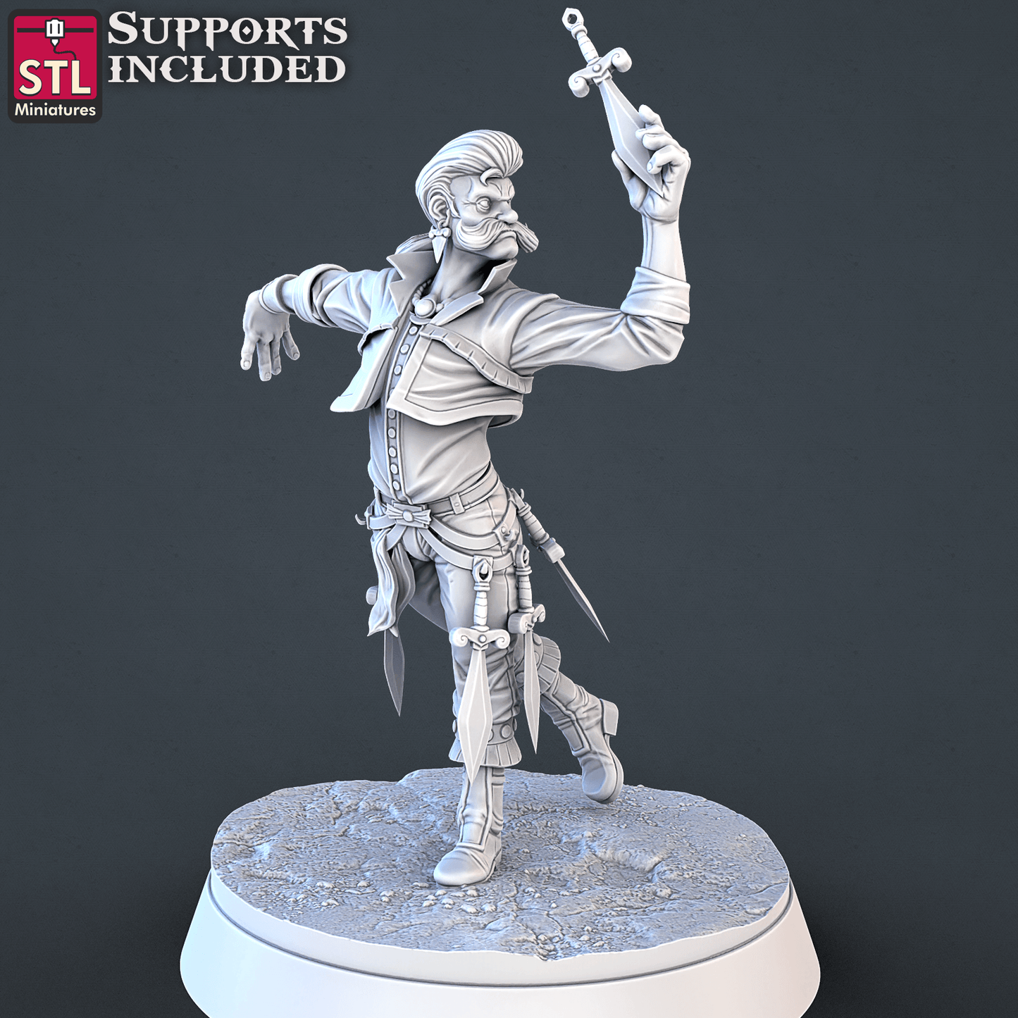 3D Printed STL Miniatures Carnival Vol 2 Set | 28 - 32mm War Gaming D&D - 3D Printing Boss 