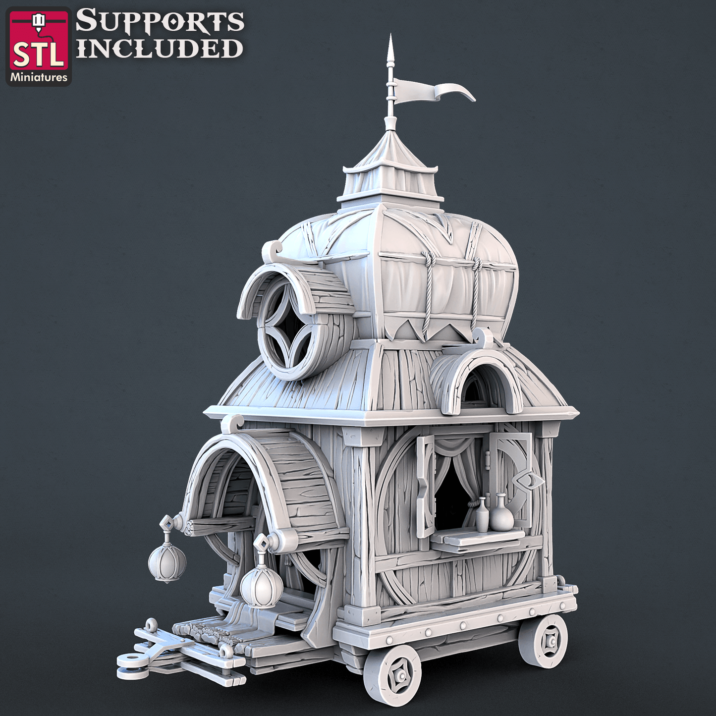 3D Printed STL Miniatures Carnival Vol 2 Set | 28 - 32mm War Gaming D&D - 3D Printing Boss 