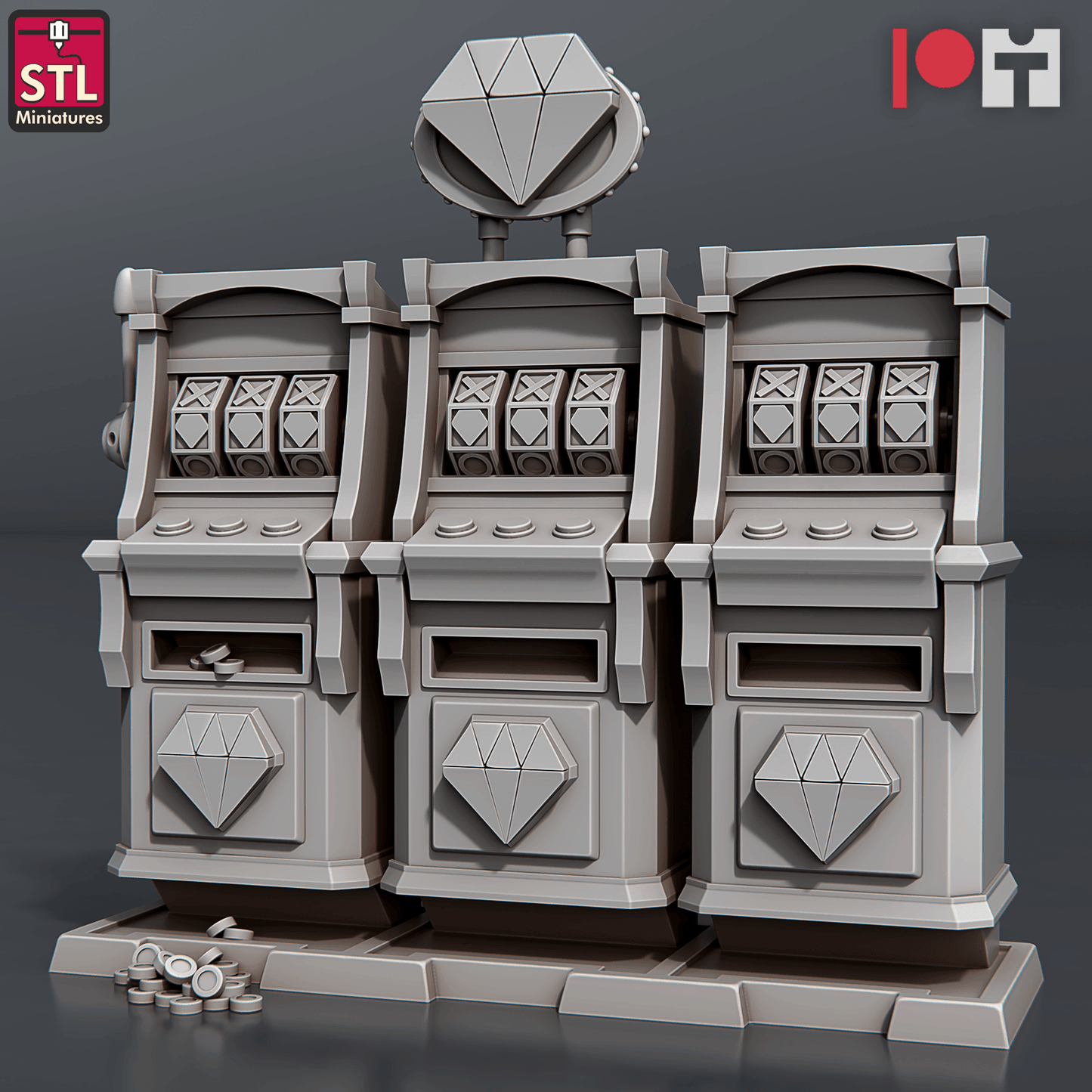 3D Printed STL Miniatures Casino 28 - 32mm War Gaming D&D - 3D Printing Boss 