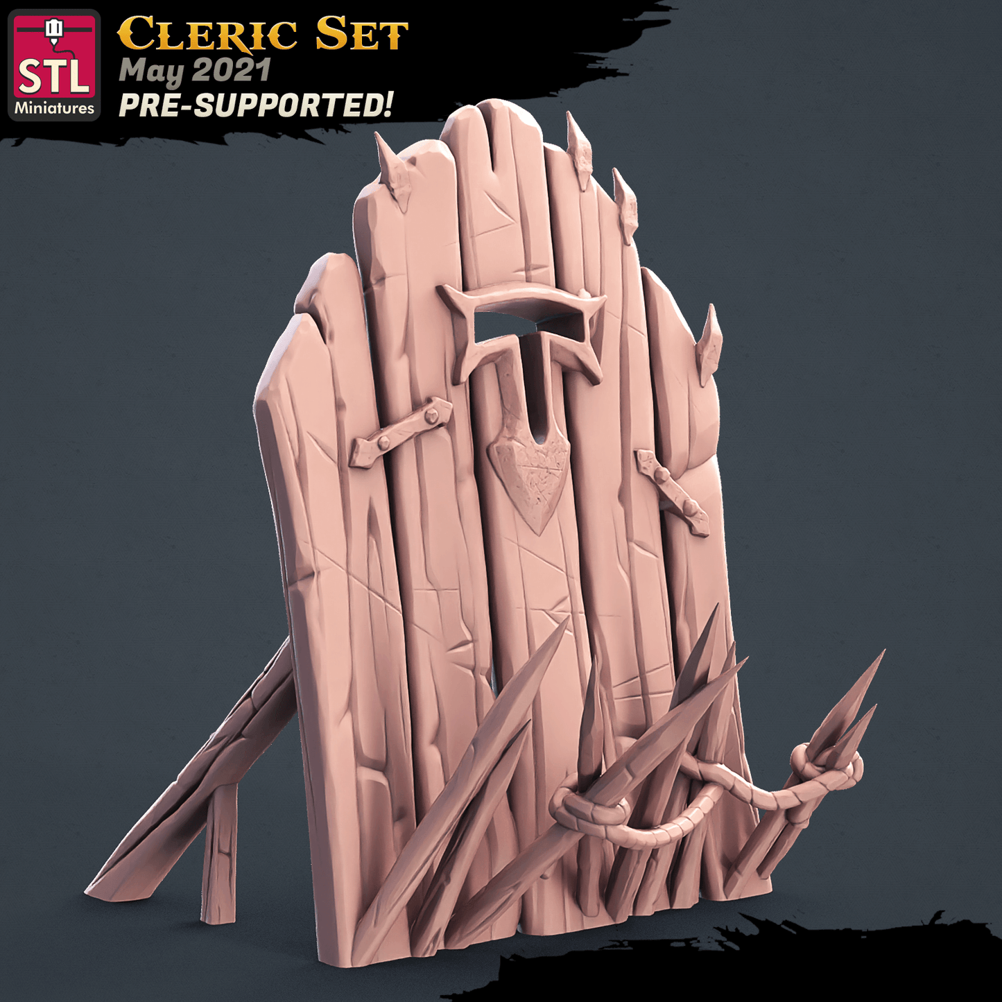 3D Printed STL Miniatures Cleric Set 28 - 32mm War Gaming D&D - 3D Printing Boss 