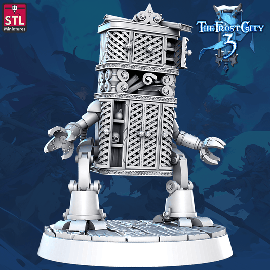 3D Printed STL Miniatures Collegium Porter Construct Core Characters The Frost City 3 28 - 32mm War Gaming D&D - 3D Printing Boss 