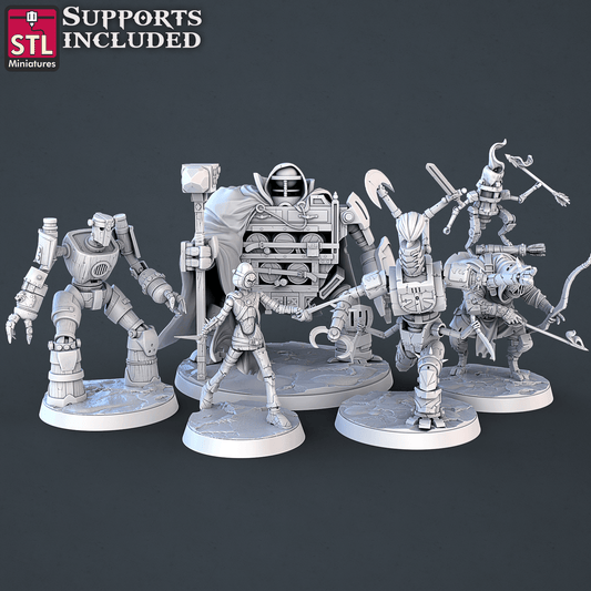 3D Printed STL Miniatures Constructor Set | 28 - 32mm War Gaming D&D - 3D Printing Boss 