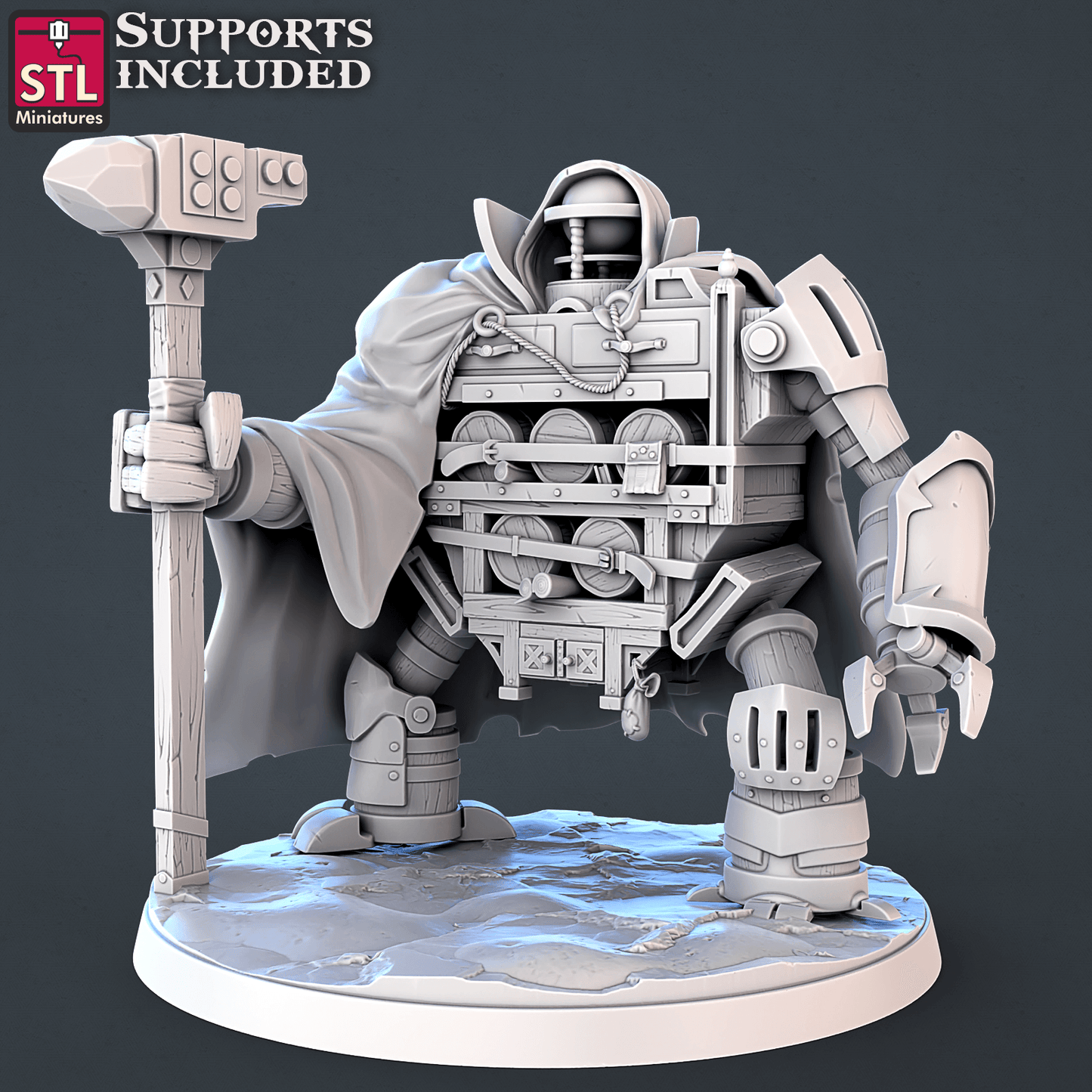 3D Printed STL Miniatures Constructor Set | 28 - 32mm War Gaming D&D - 3D Printing Boss 