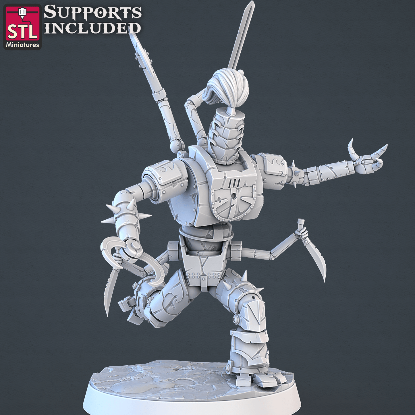 3D Printed STL Miniatures Constructor Set | 28 - 32mm War Gaming D&D - 3D Printing Boss 
