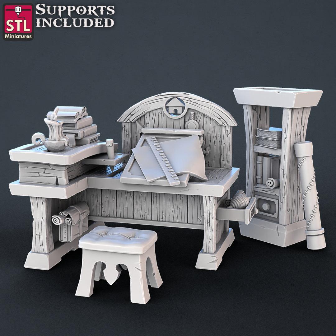 3D Printed STL Miniatures Constructors Set 28 - 32mm War Gaming D&D - 3D Printing Boss 