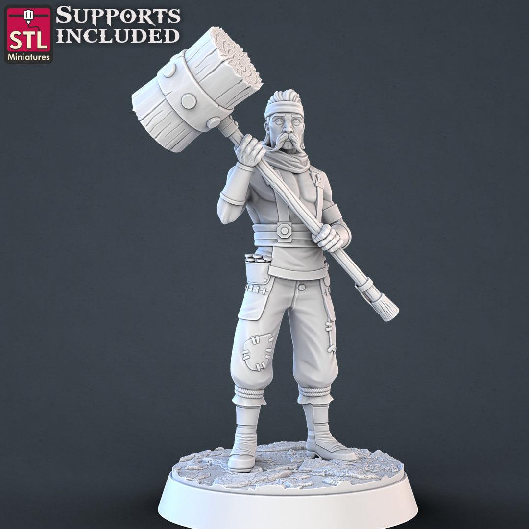 3D Printed STL Miniatures Constructors Set 28 - 32mm War Gaming D&D - 3D Printing Boss 