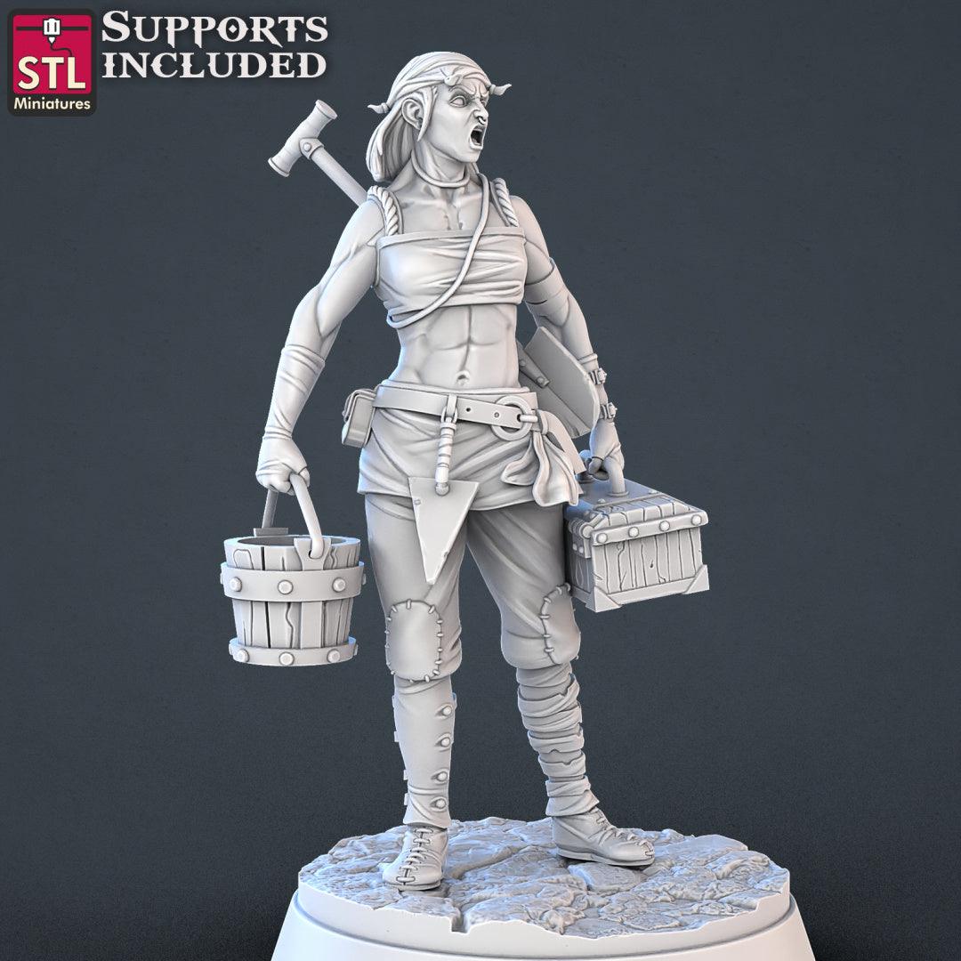 3D Printed STL Miniatures Constructors Set 28 - 32mm War Gaming D&D - 3D Printing Boss 