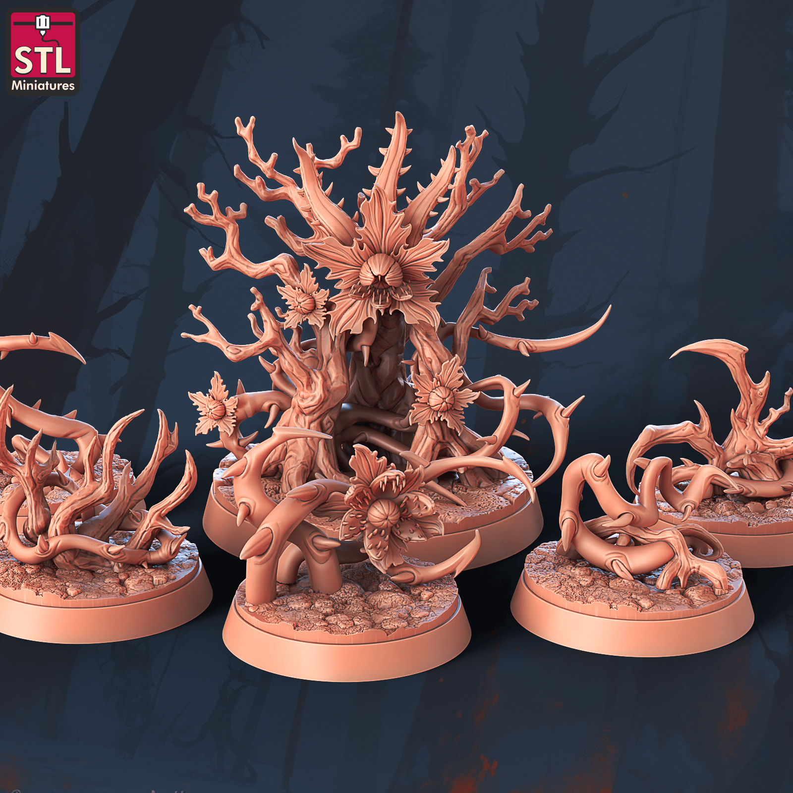 3D Printed STL Miniatures Dark Roots  28 - 32mm War Gaming D&D - 3D Printing Boss 