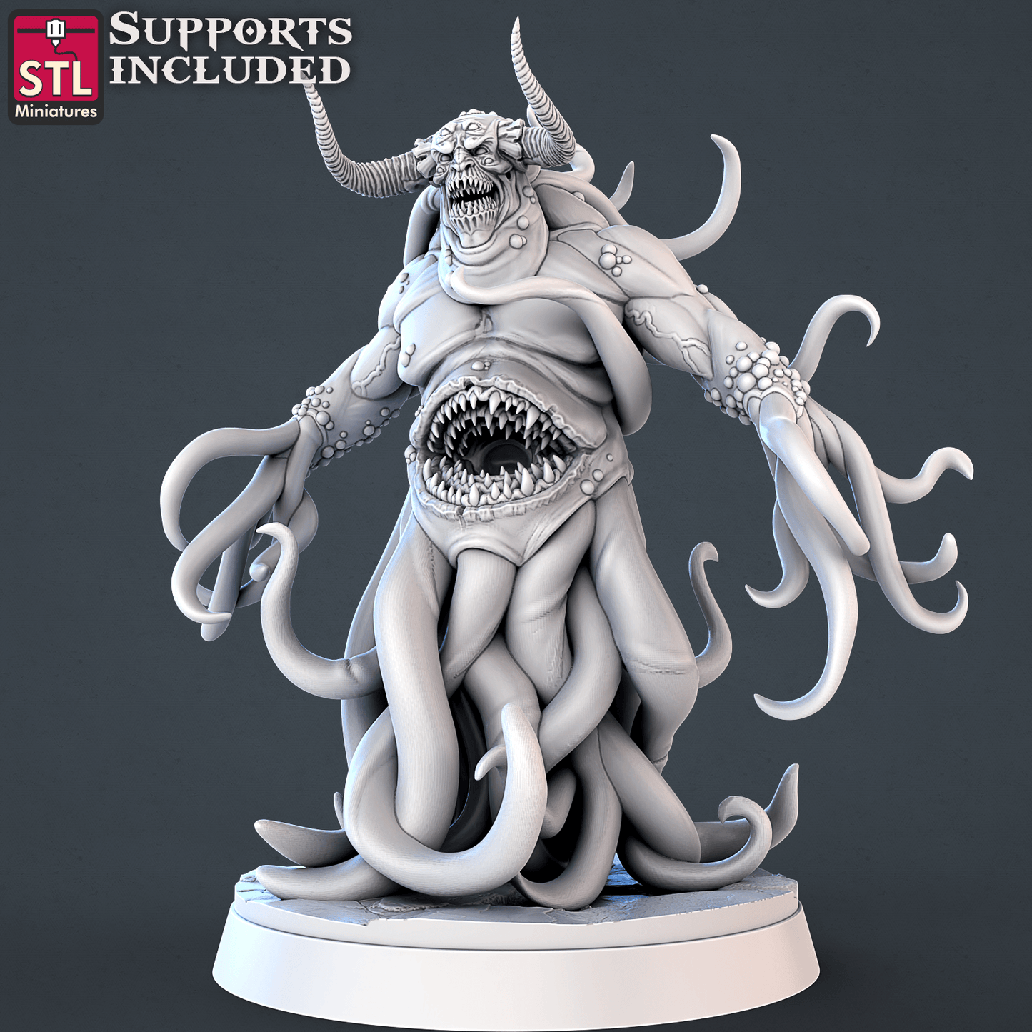 3D Printed STL Miniatures Demons Set | 28 - 32mm War Gaming D&D - 3D Printing Boss 