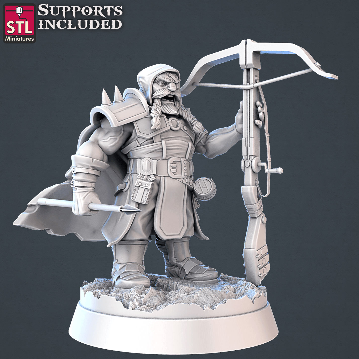3D Printed STL Miniatures Dragon Hunters Set | 28 - 32mm War Gaming D&D - 3D Printing Boss 