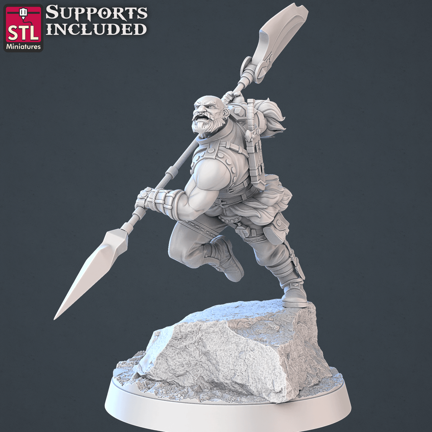 3D Printed STL Miniatures Dragon Hunters Set | 28 - 32mm War Gaming D&D - 3D Printing Boss 