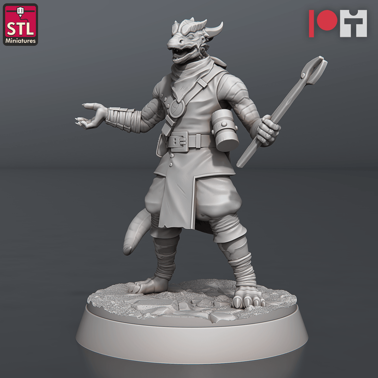 3D Printed STL Miniatures Dragonborn Blacksmith Set 28 - 32mm War Gaming D&D - 3D Printing Boss 