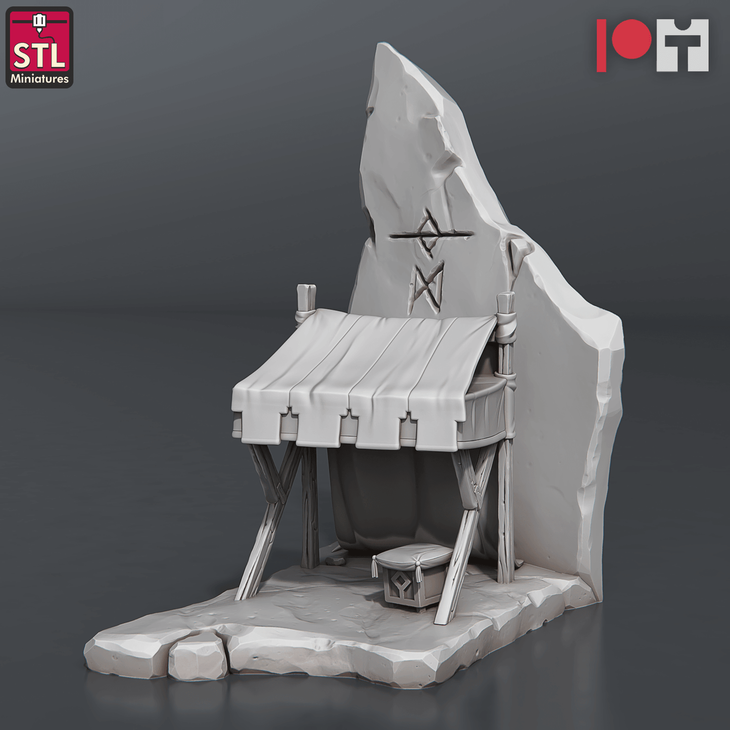 3D Printed STL Miniatures Dwarven Camp Set 28 - 32mm War Gaming D&D - 3D Printing Boss 
