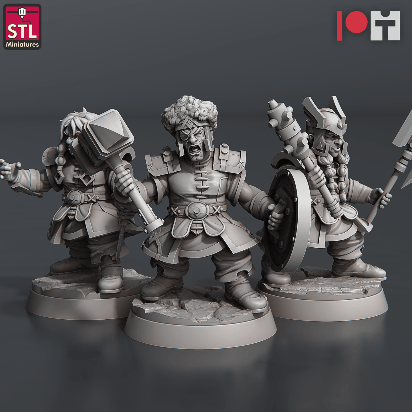 3D Printed STL Miniatures Dwarven Camp Set 28 - 32mm War Gaming D&D - 3D Printing Boss 