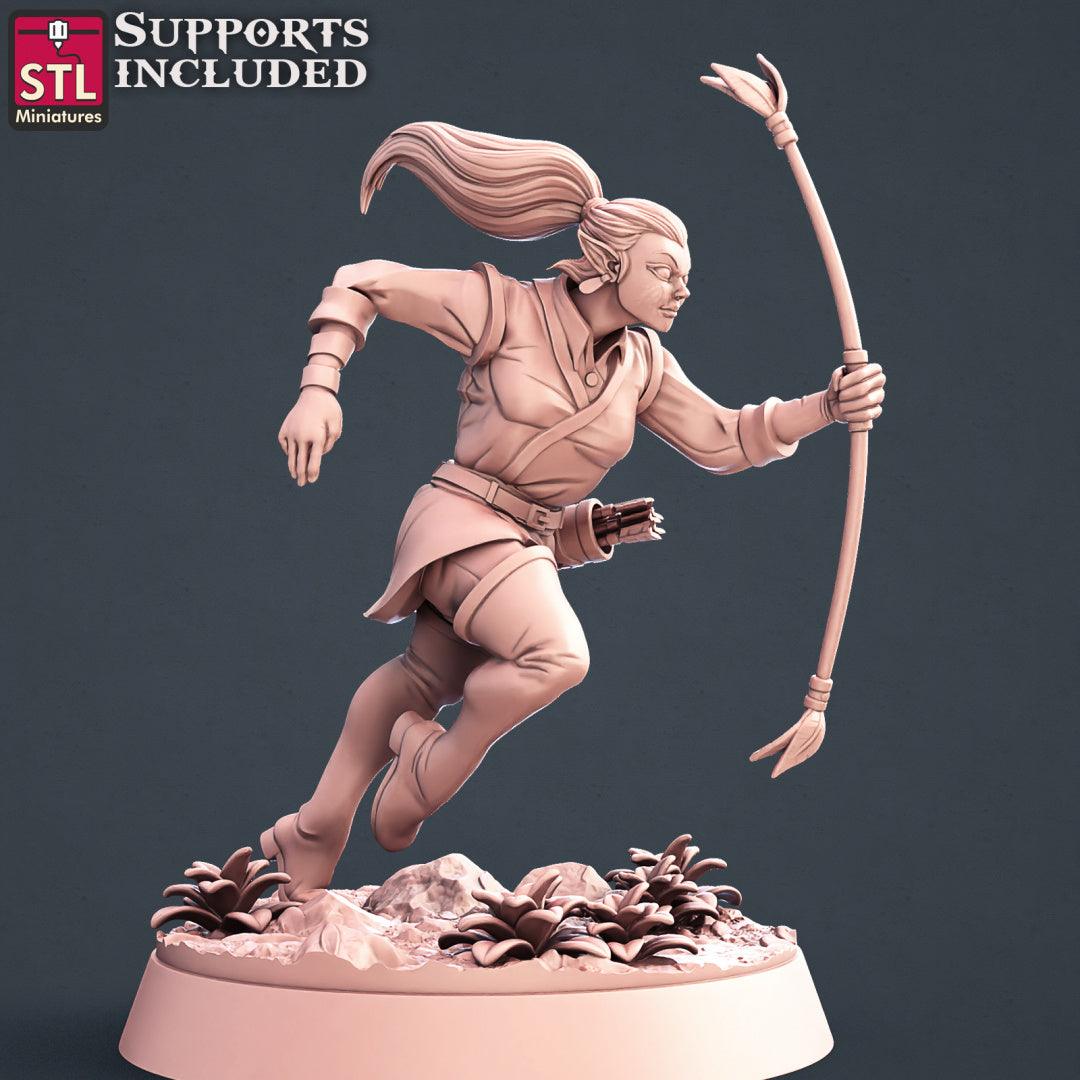 3D Printed STL Miniatures Elf Archers Set 28 - 32mm War Gaming D&D - 3D Printing Boss 
