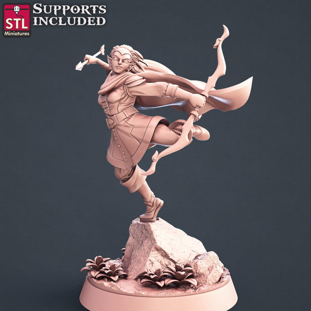 3D Printed STL Miniatures Elf Archers Set 28 - 32mm War Gaming D&D - 3D Printing Boss 
