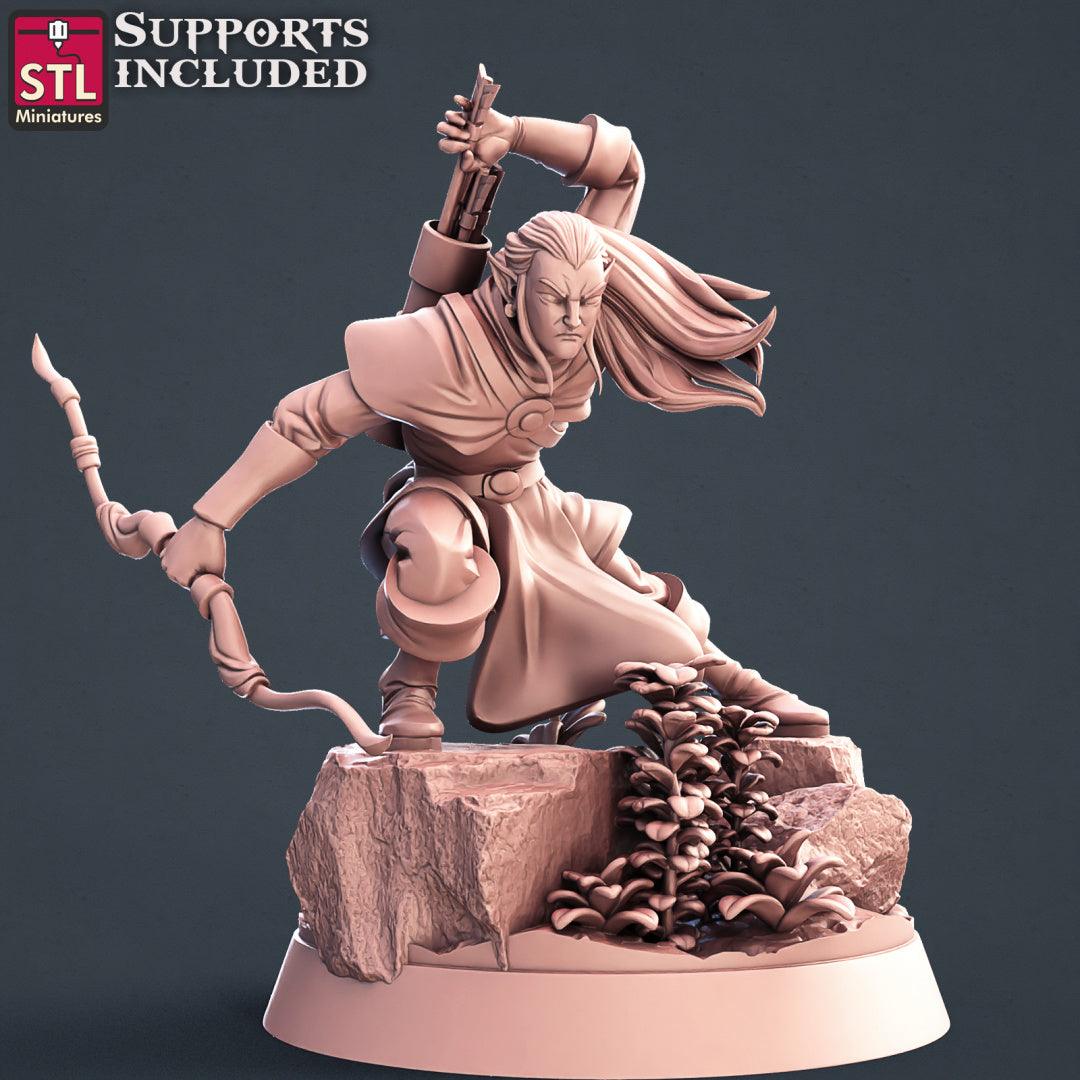 3D Printed STL Miniatures Elf Archers Set 28 - 32mm War Gaming D&D - 3D Printing Boss 