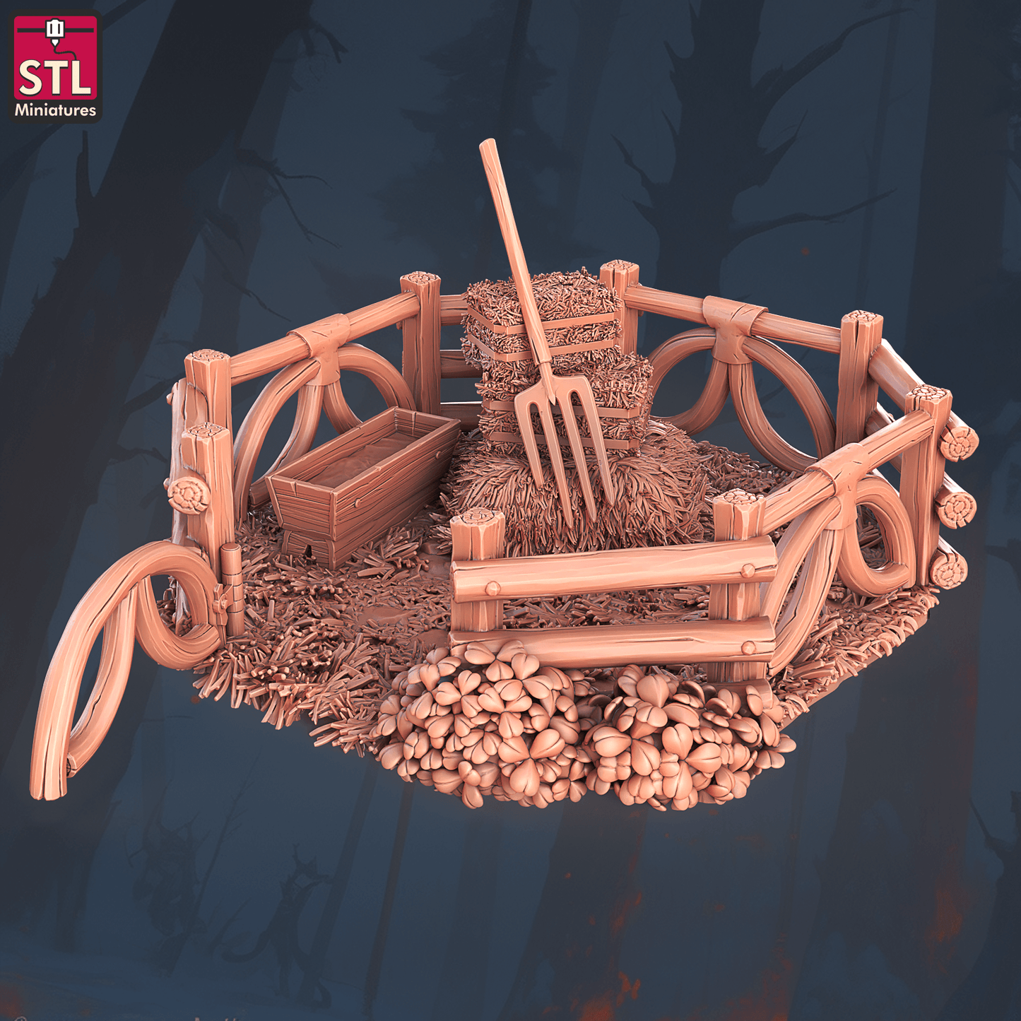 3D Printed STL Miniatures Elf Camp Set 28 - 32mm War Gaming D&D - 3D Printing Boss 
