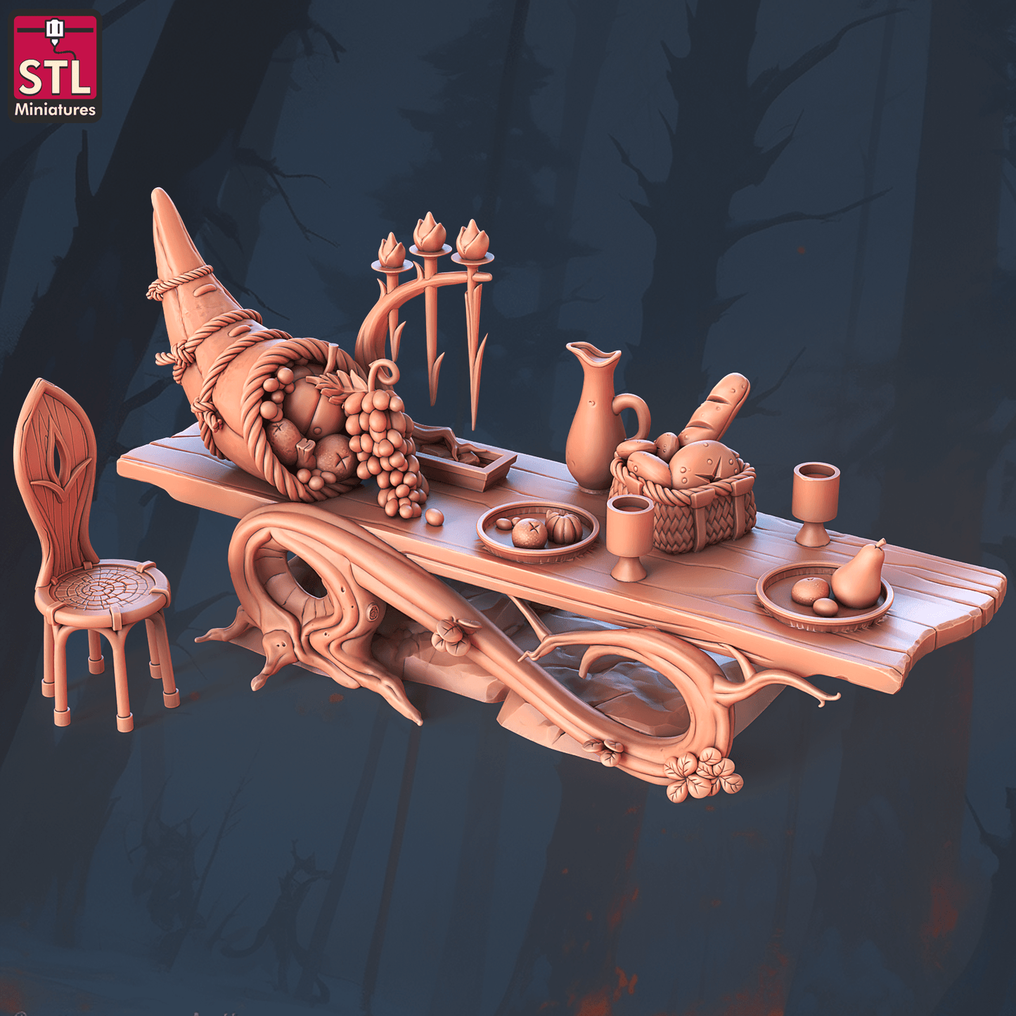 3D Printed STL Miniatures Elf Camp Set 28 - 32mm War Gaming D&D - 3D Printing Boss 