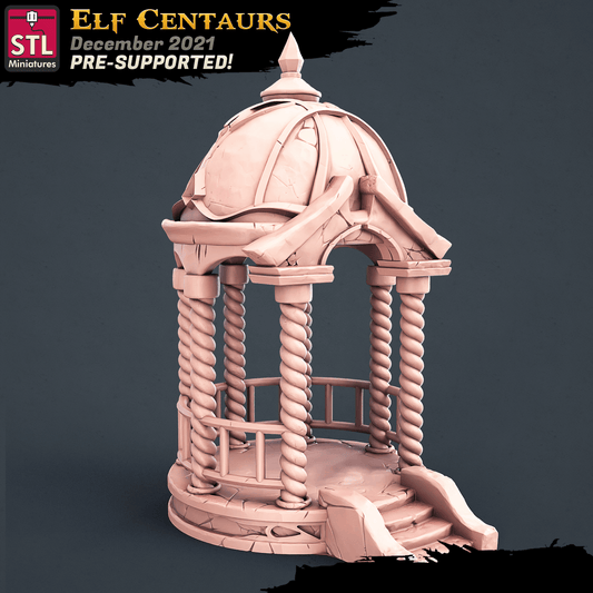 3D Printed STL Miniatures Elf Centaurs Set 28 - 32mm War Gaming D&D - 3D Printing Boss 