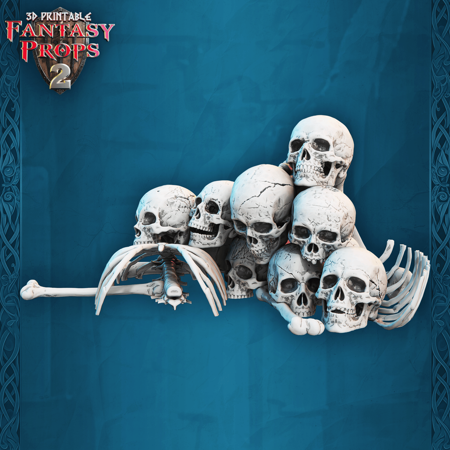 3D Printed STL Miniatures Fantasy Props 2 Dungeons Set 28 - 32mm War Gaming D&D - 3D Printing Boss 