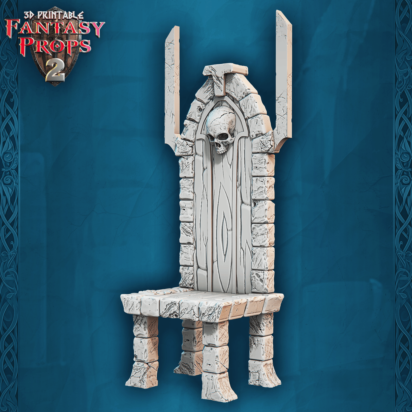 3D Printed STL Miniatures Fantasy Props 2 Dungeons Set 28 - 32mm War Gaming D&D - 3D Printing Boss 