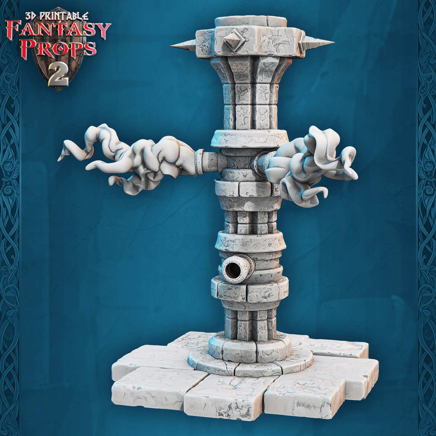 3D Printed STL Miniatures Fantasy Props 2 Dungeons Set 28 - 32mm War Gaming D&D - 3D Printing Boss 
