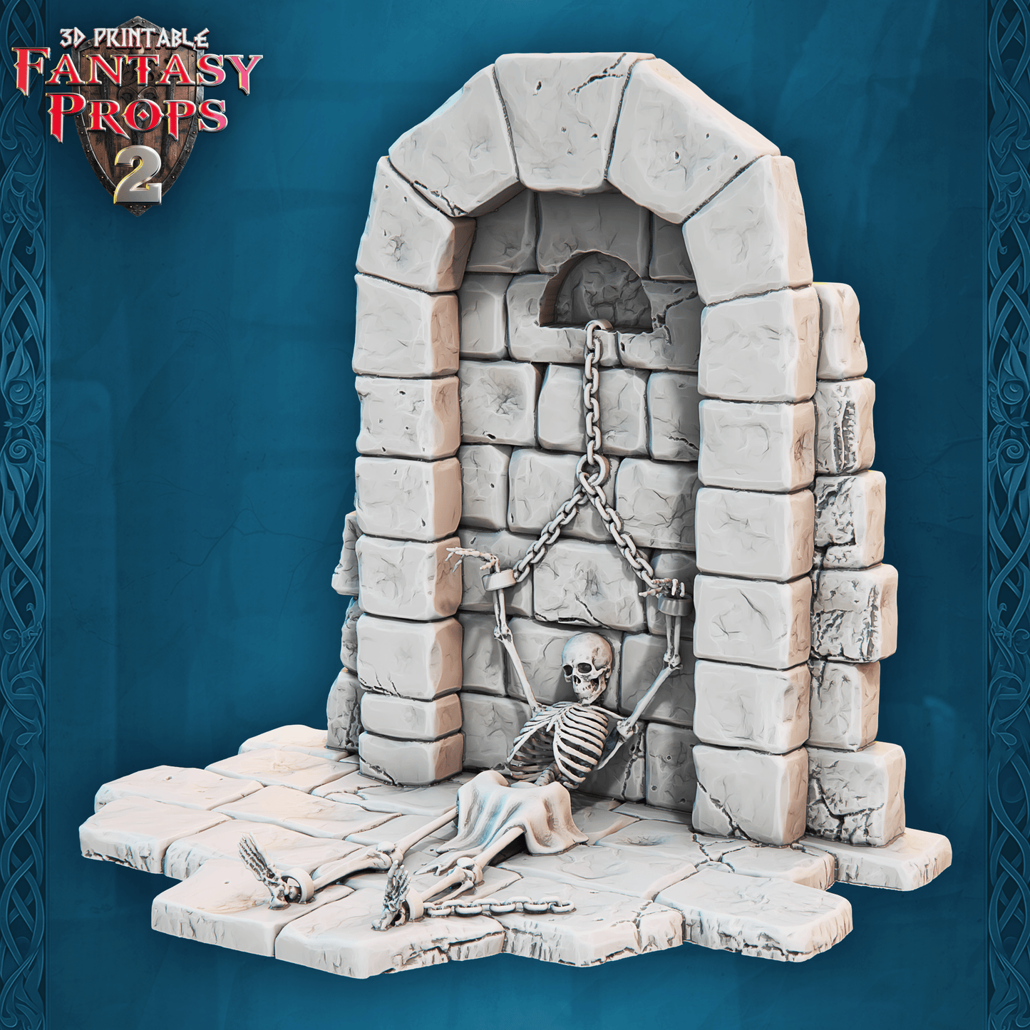 3D Printed STL Miniatures Fantasy Props 2 Dungeons Set 28 - 32mm War Gaming D&D - 3D Printing Boss 