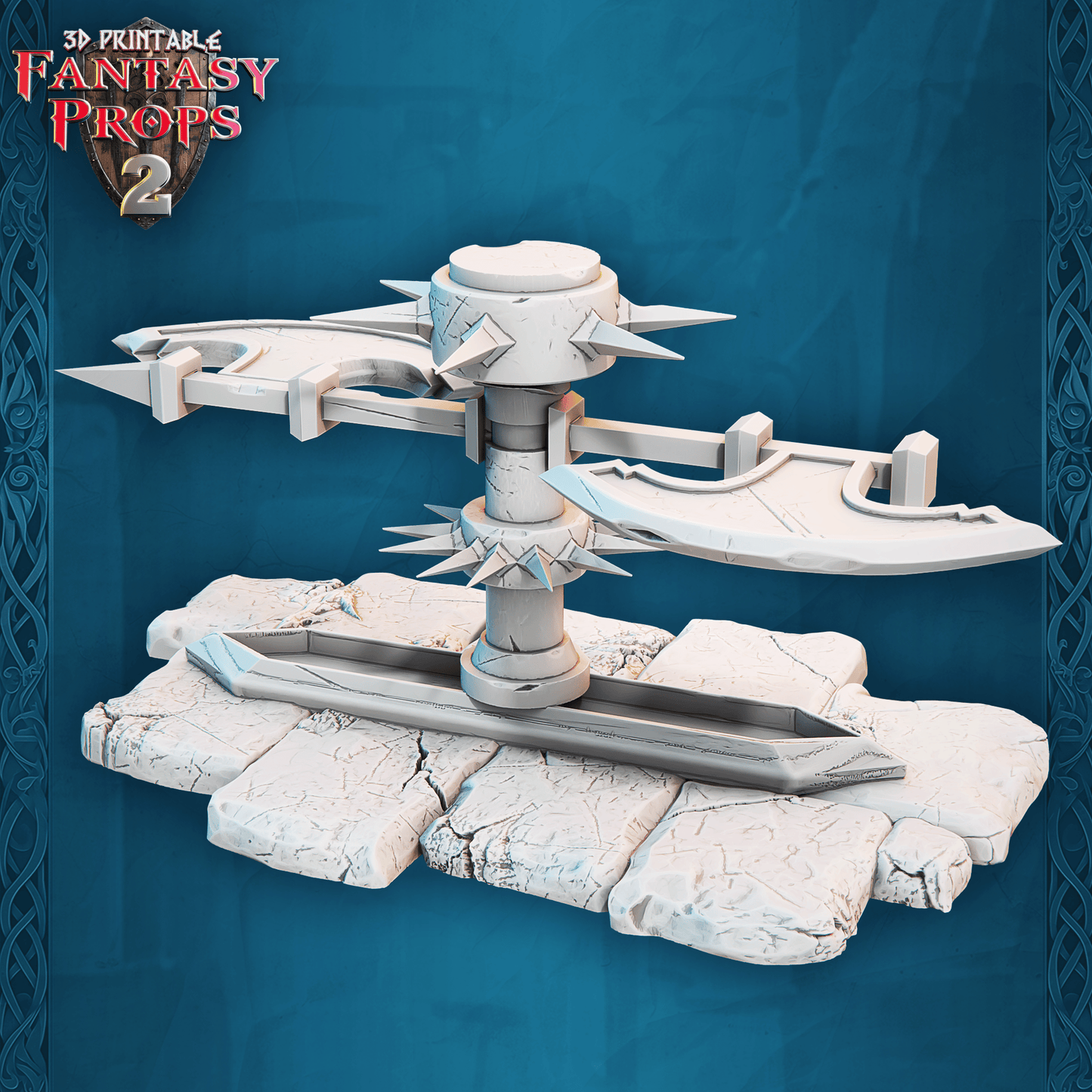 3D Printed STL Miniatures Fantasy Props 2 Dungeons Set 28 - 32mm War Gaming D&D - 3D Printing Boss 