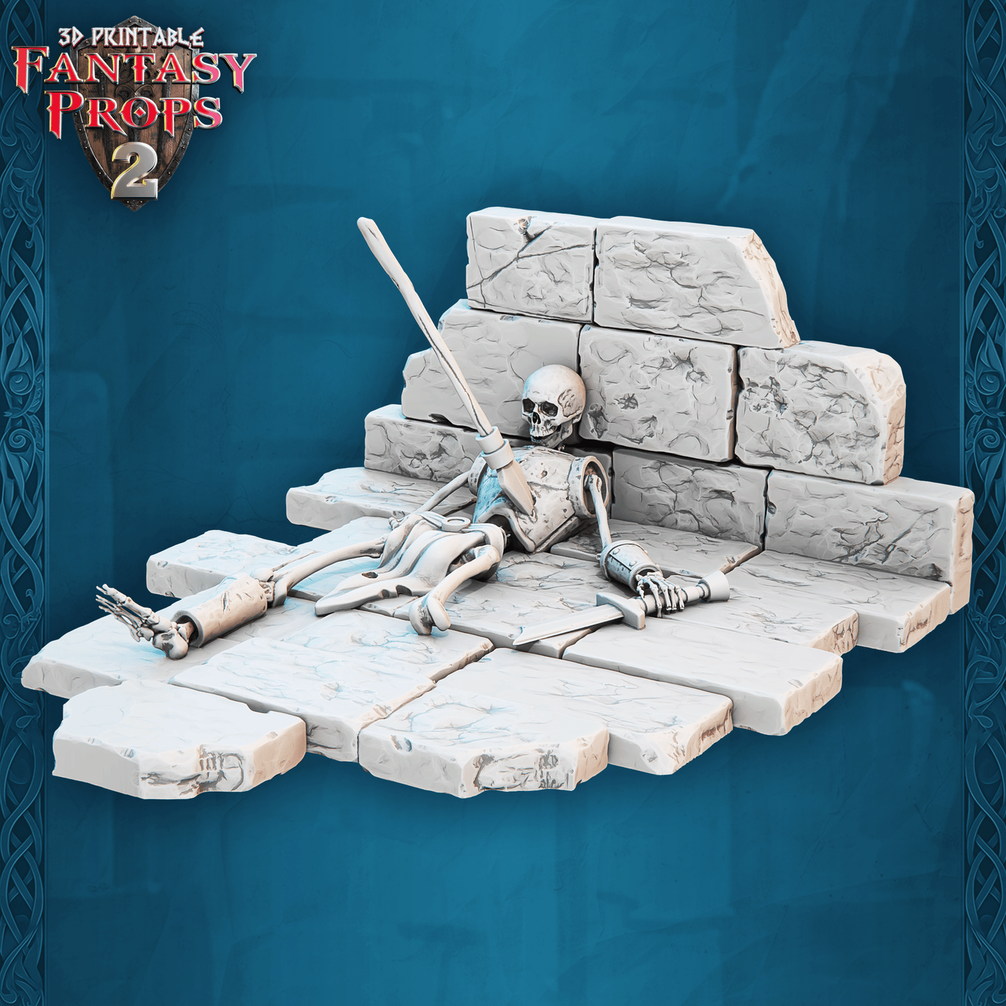 3D Printed STL Miniatures Fantasy Props 2 Dungeons Set 28 - 32mm War Gaming D&D - 3D Printing Boss 