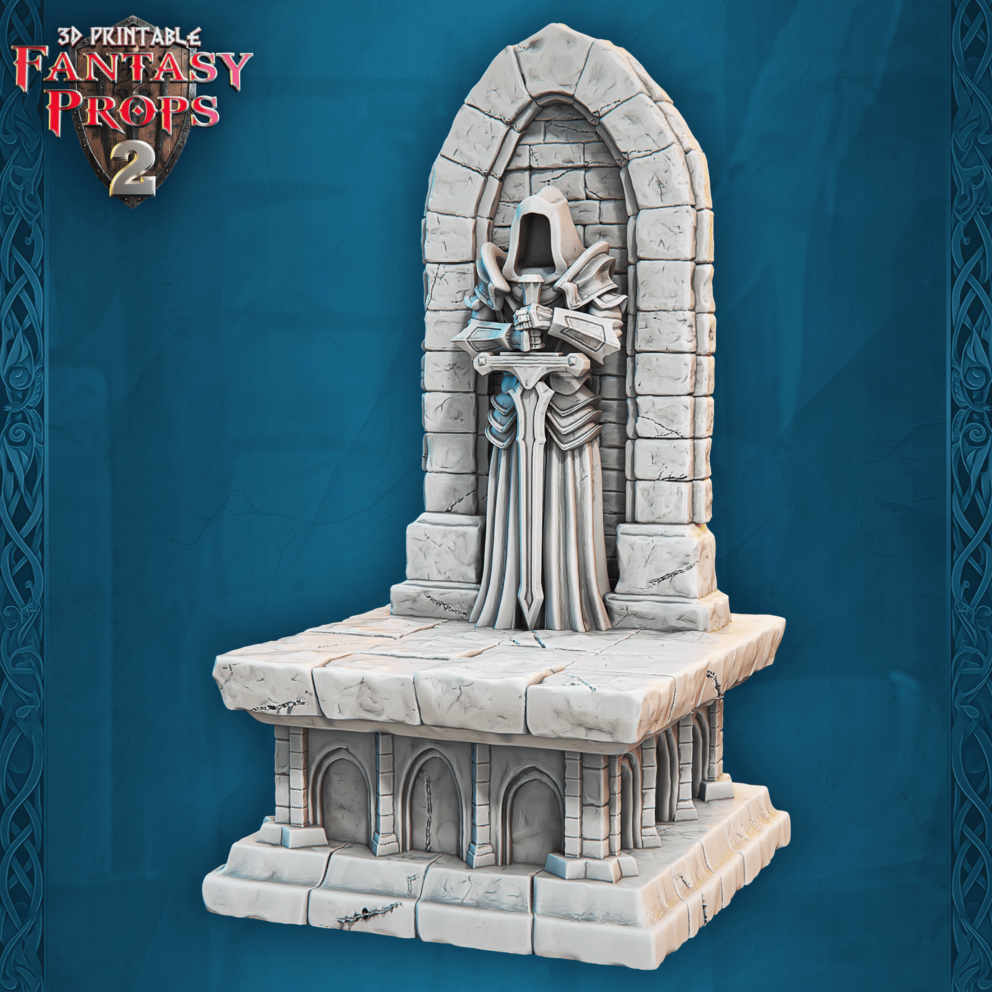 3D Printed STL Miniatures Fantasy Props 2 Dungeons Set 28 - 32mm War Gaming D&D - 3D Printing Boss 