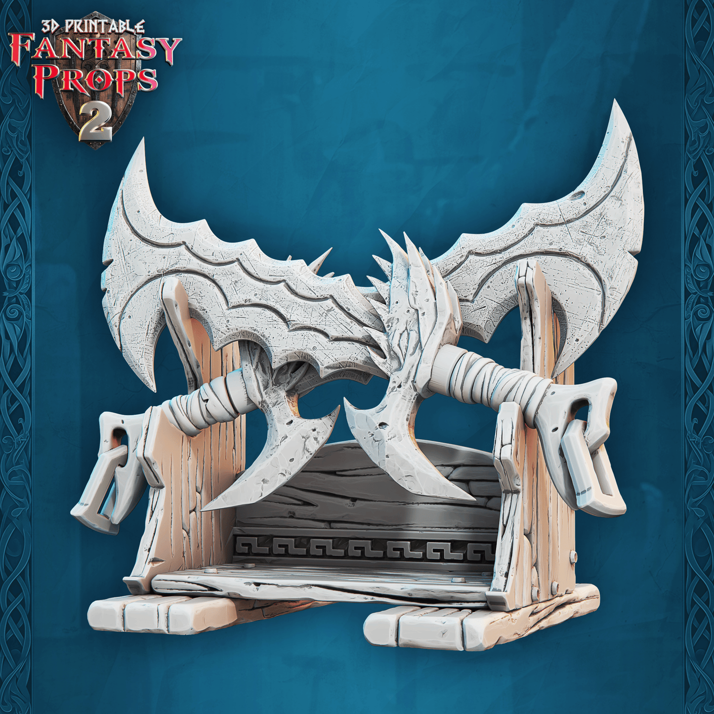 3D Printed STL Miniatures Fantasy Props 2 Dungeons Set 28 - 32mm War Gaming D&D - 3D Printing Boss 