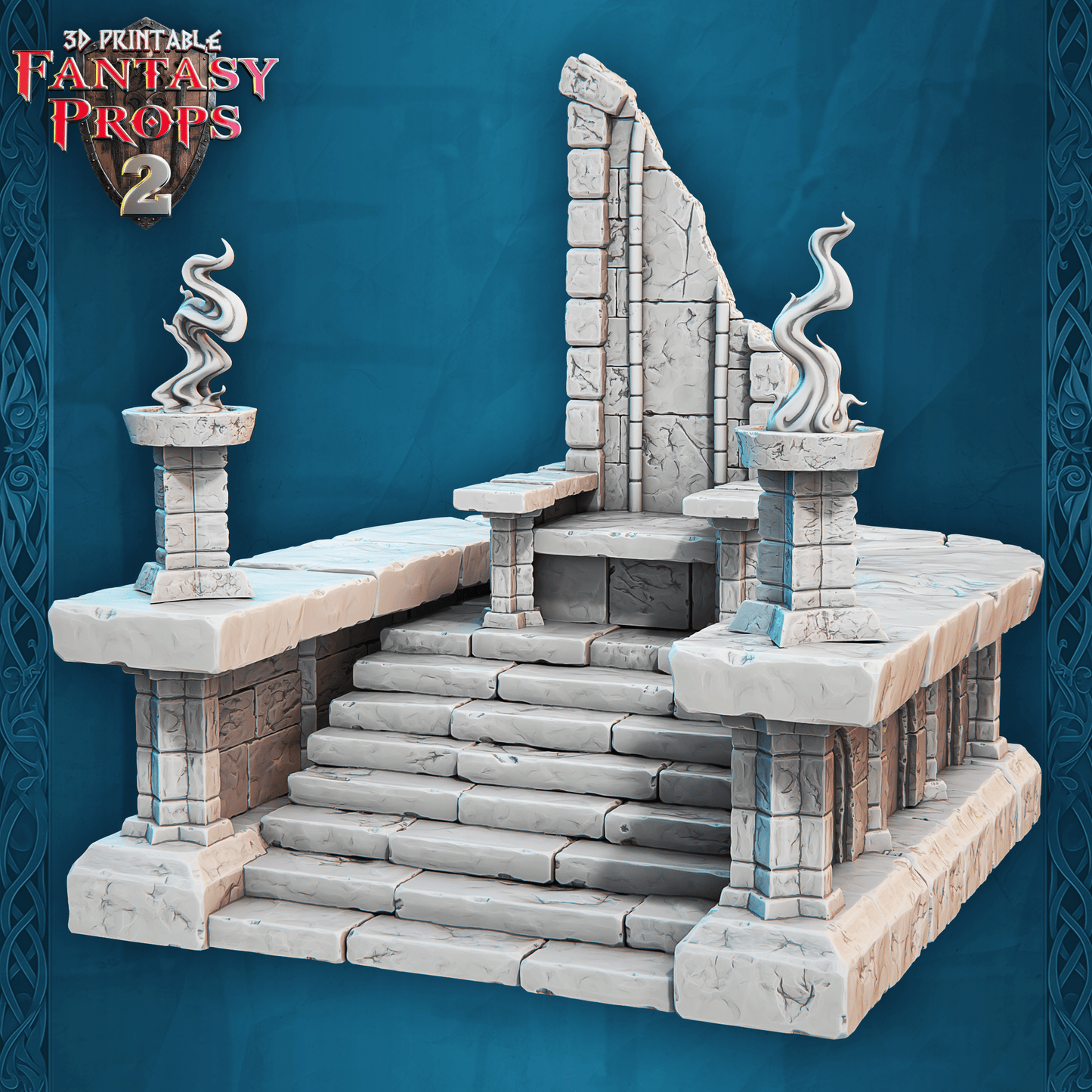 3D Printed STL Miniatures Fantasy Props 2 Dungeons Set 28 - 32mm War Gaming D&D - 3D Printing Boss 