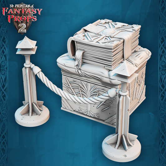 3D Printed STL Miniatures Fantasy Props 2 Museum Set 28 - 32mm War Gaming D&D - 3D Printing Boss 