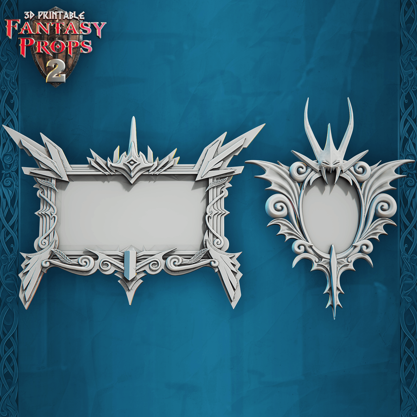 3D Printed STL Miniatures Fantasy Props 2 Museum Set 28 - 32mm War Gaming D&D - 3D Printing Boss 