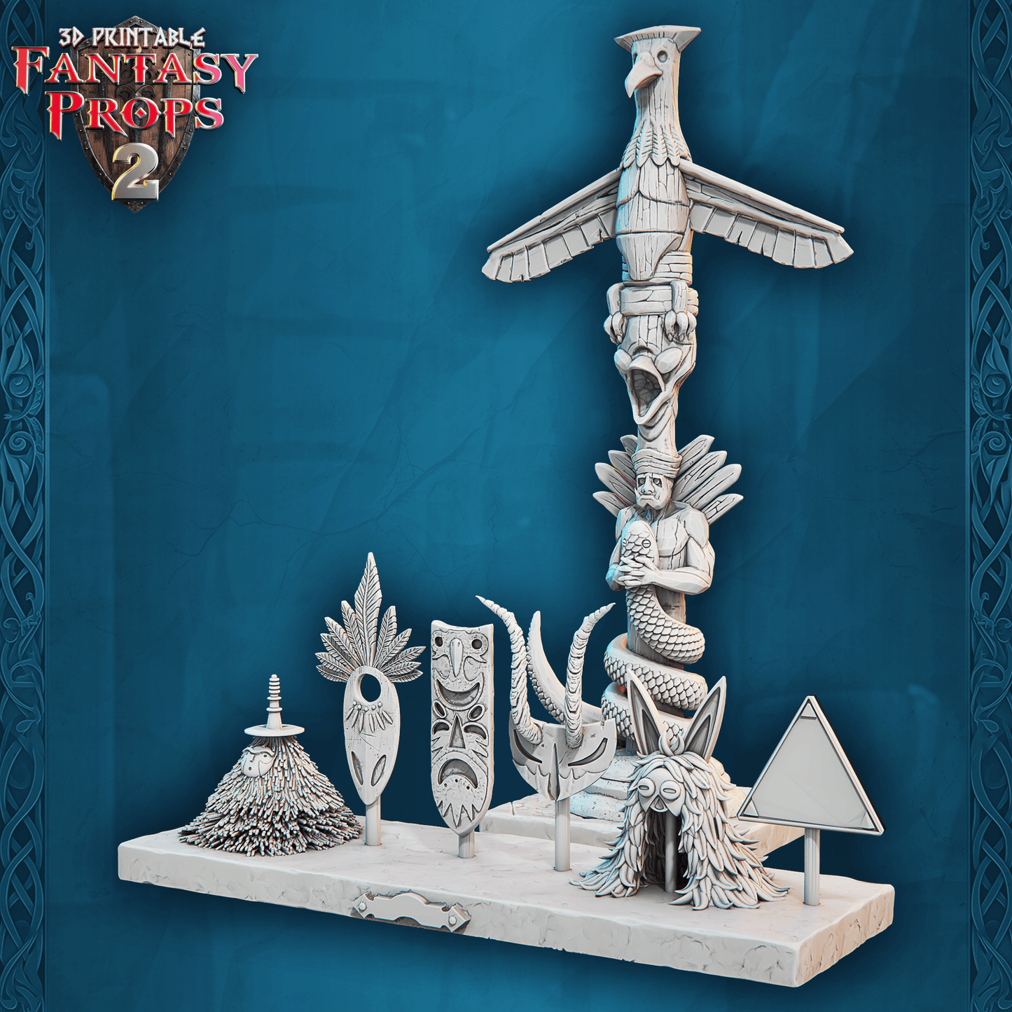 3D Printed STL Miniatures Fantasy Props 2 Museum Set 28 - 32mm War Gaming D&D - 3D Printing Boss 