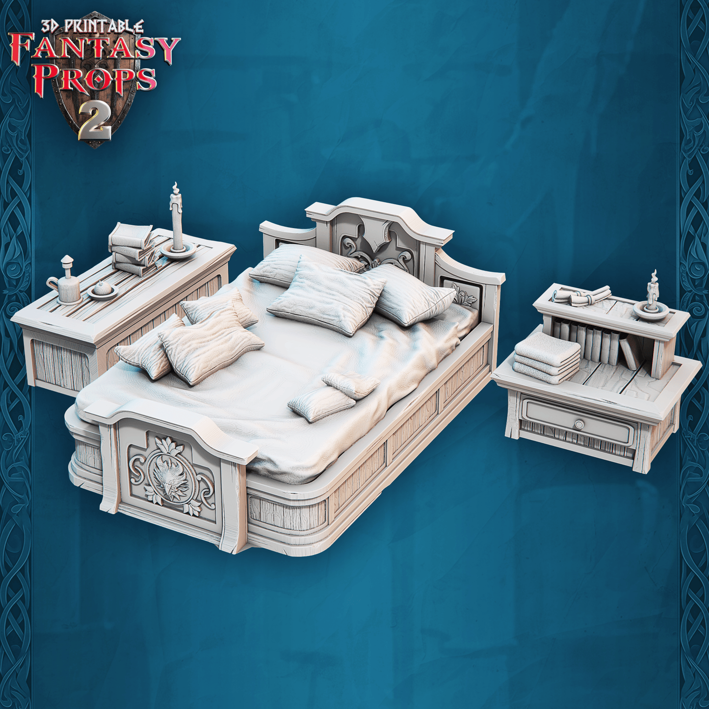 3D Printed STL Miniatures Fantasy Props 2 Tavern 28 - 32mm War Gaming D&D - 3D Printing Boss 