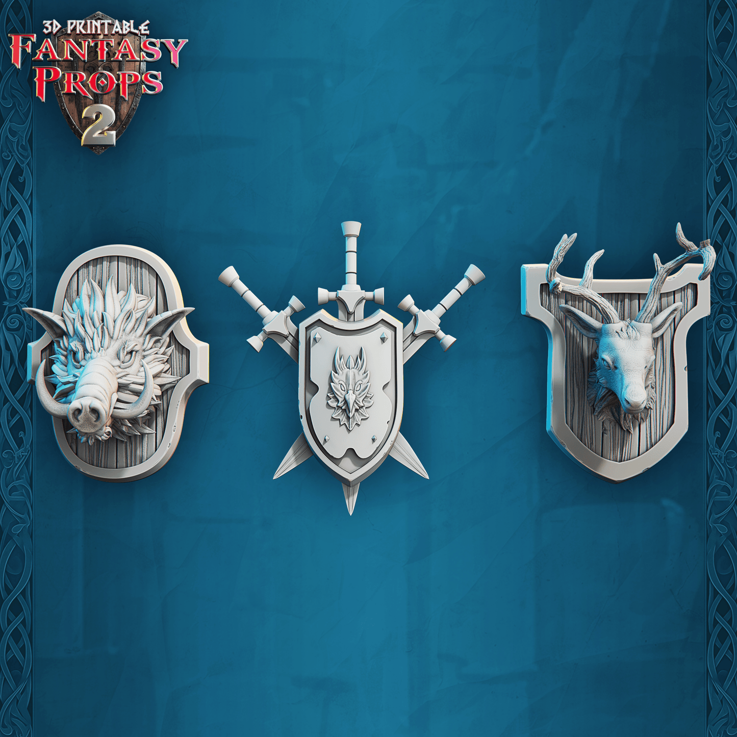 3D Printed STL Miniatures Fantasy Props 2 Tavern 28 - 32mm War Gaming D&D - 3D Printing Boss 
