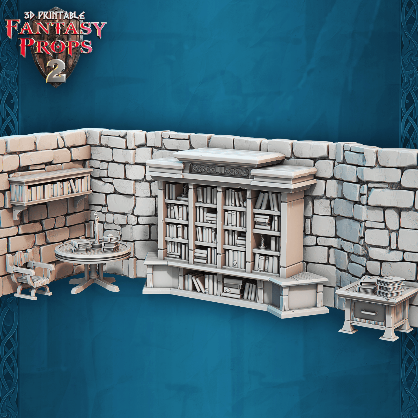 3D Printed STL Miniatures Fantasy Props 2 Tavern 28 - 32mm War Gaming D&D - 3D Printing Boss 
