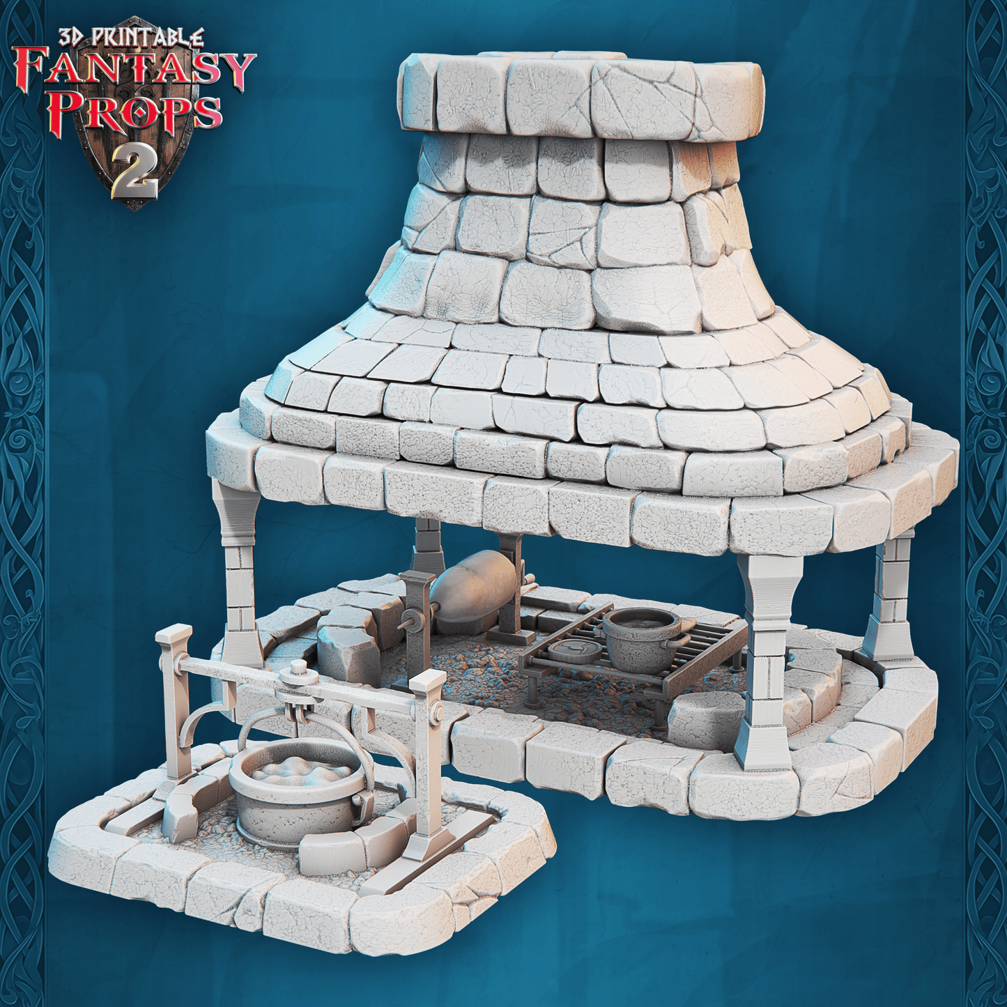 3D Printed STL Miniatures Fantasy Props 2 Tavern 28 - 32mm War Gaming D&D - 3D Printing Boss 