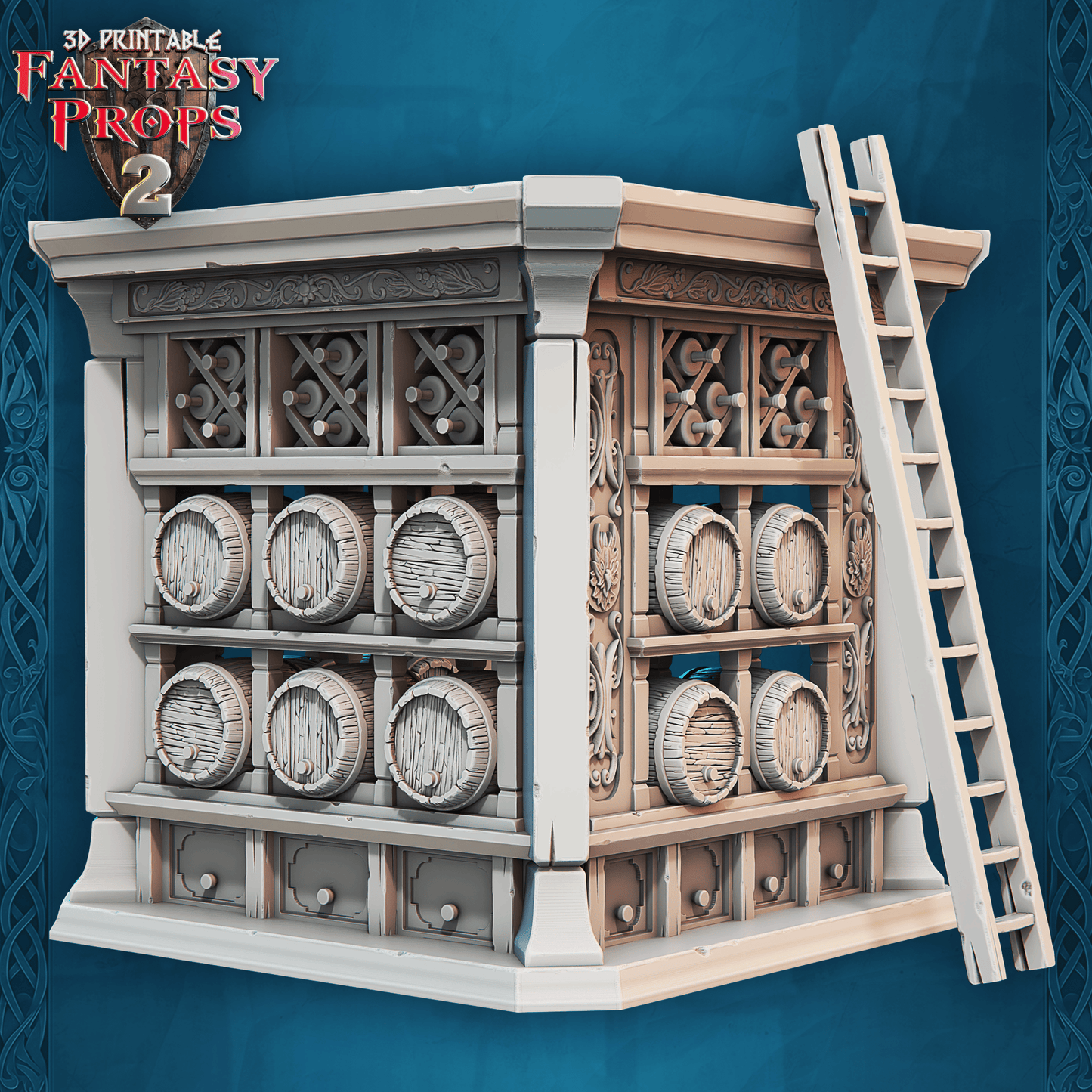 3D Printed STL Miniatures Fantasy Props 2 Tavern 28 - 32mm War Gaming D&D - 3D Printing Boss 
