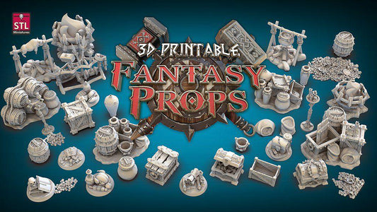 3D Printed STL Miniatures Fantasy Props Seta 28 - 32mm War Gaming D&D - 3D Printing Boss 