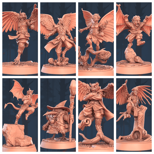 3D Printed STL Miniatures Floating Islands Characters 28 - 32mm War Gaming D&D - 3D Printing Boss 