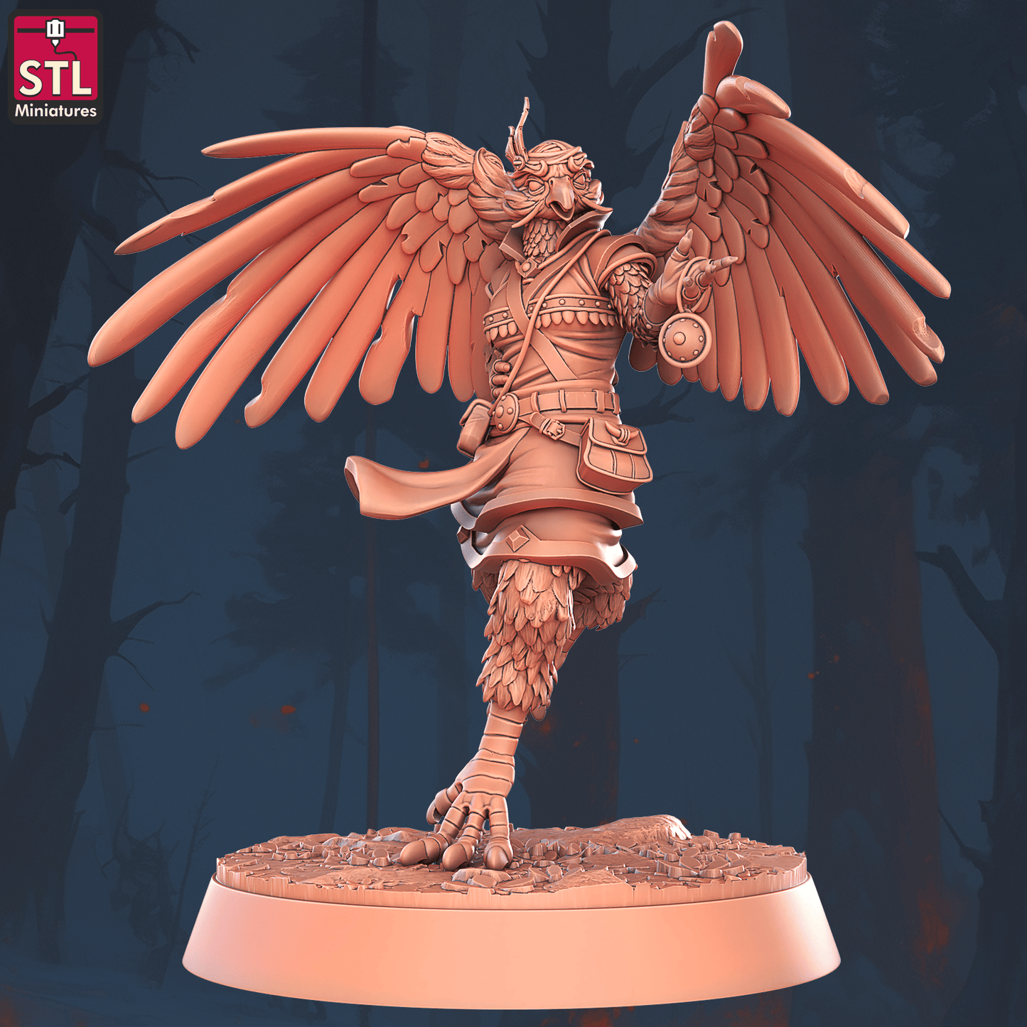 3D Printed STL Miniatures Floating Islands Characters 28 - 32mm War Gaming D&D - 3D Printing Boss 